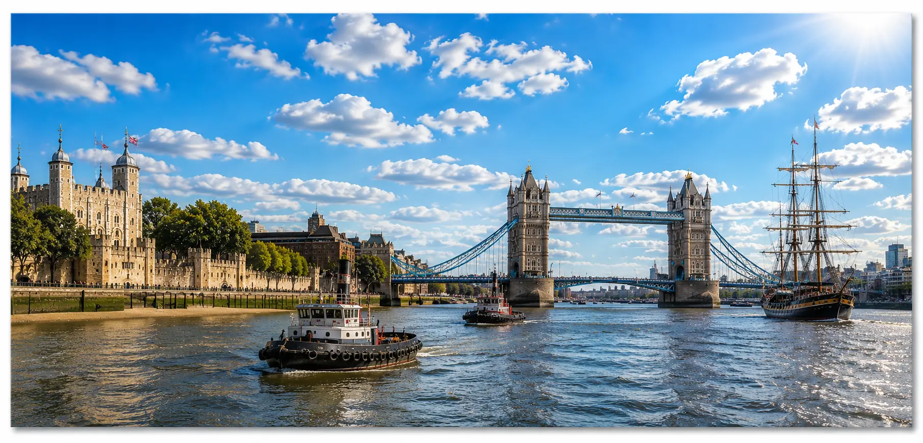 Tower Bridge London skyline mural artwork prepared for direct-to-wall printing