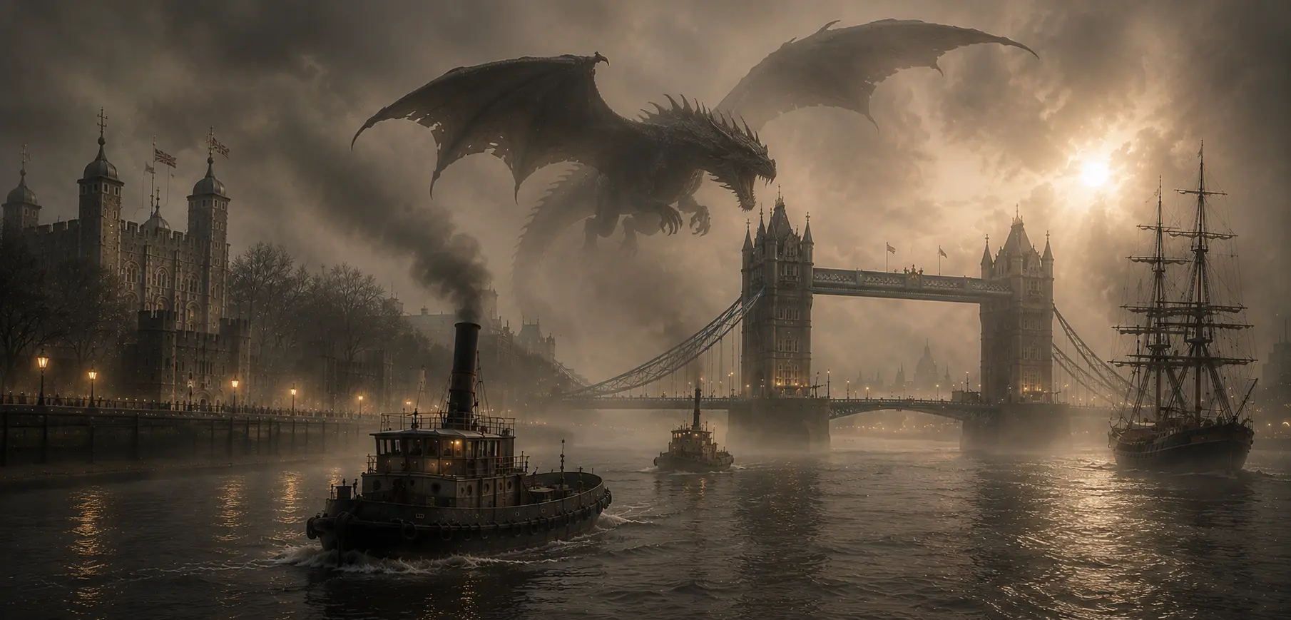 Monochrome Tower Bridge London mural artwork for feature wall printing