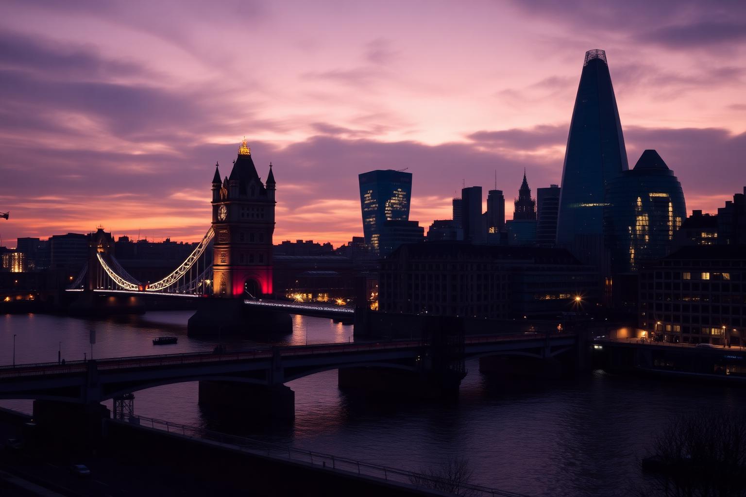 Wall printing services across London, with the city skyline above the River Thames